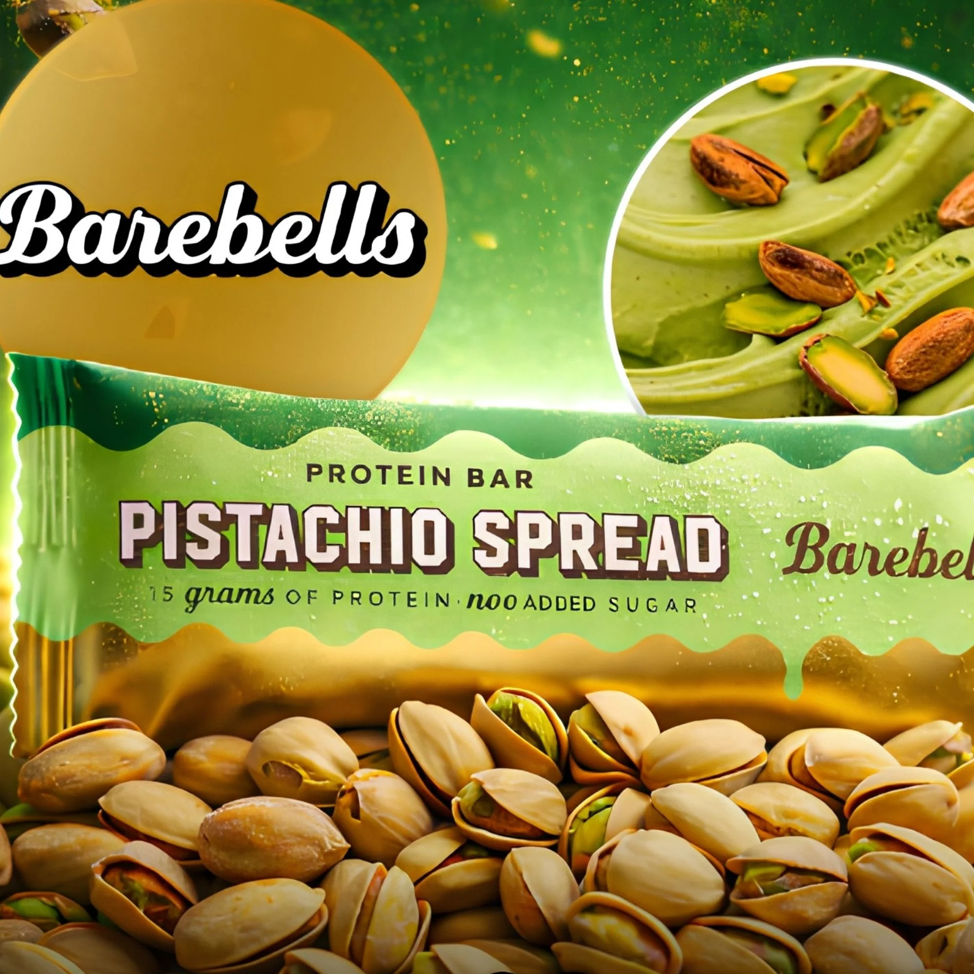 Barebells Protein Bar Pistachio Spread - baton proteinowy w czekoladzie z nadzieniem pistacjowym - Image 5