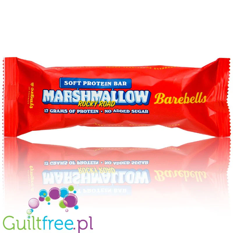Barebells Soft Marshmallow Rocky Road - 17g białka & 209kcal, mięciutki baton białkowy bez cukru