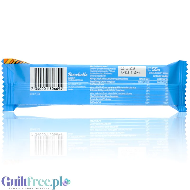 Barebells Vegan Caramel Peanut - wegański baton białkowy z karmelem i orzechami ziemnymi - Image 2