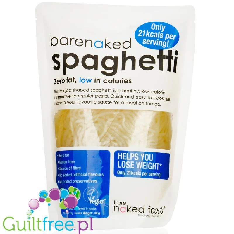 BareNaked Spaghetti - niskokaloryczny makaron konnyaku shirataki w kształcie nitek 17kcal