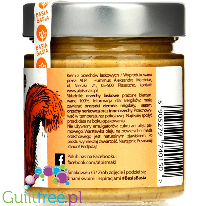 Basia Basia krem laskowy 100% - pasta laskowa bez dodatku cukru - Image 3