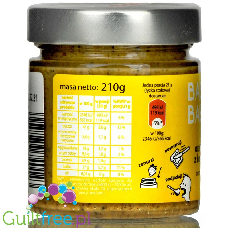 Basia Basia krem orzechowy z bananem - pasta arachidowa z bio bananem, lnem i chia - Image 2