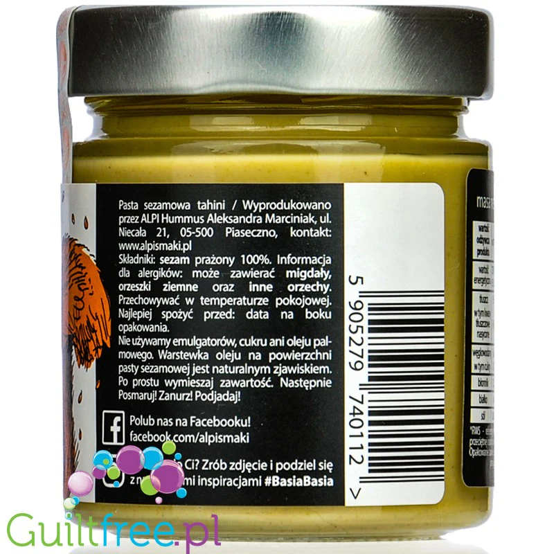 Basia Basia Tahini - pasta sezamowa 100% bez dodatku cukru - Image 3