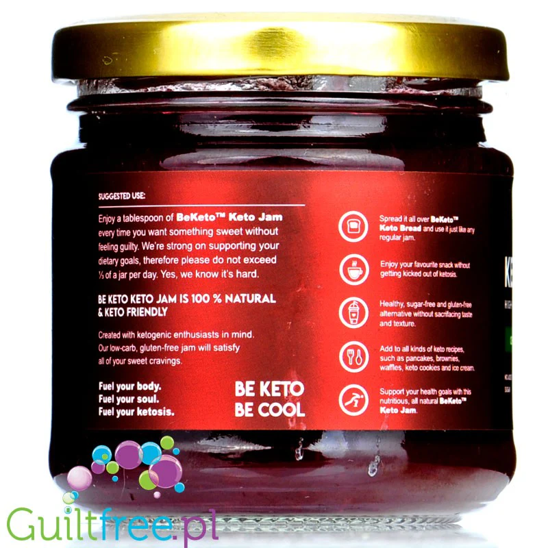 BeKeto Jam Cherry on Top - Keto Dżem™ Doskonale Wiśniowy 47kcal z erytrolem i ksylitolem - Image 2