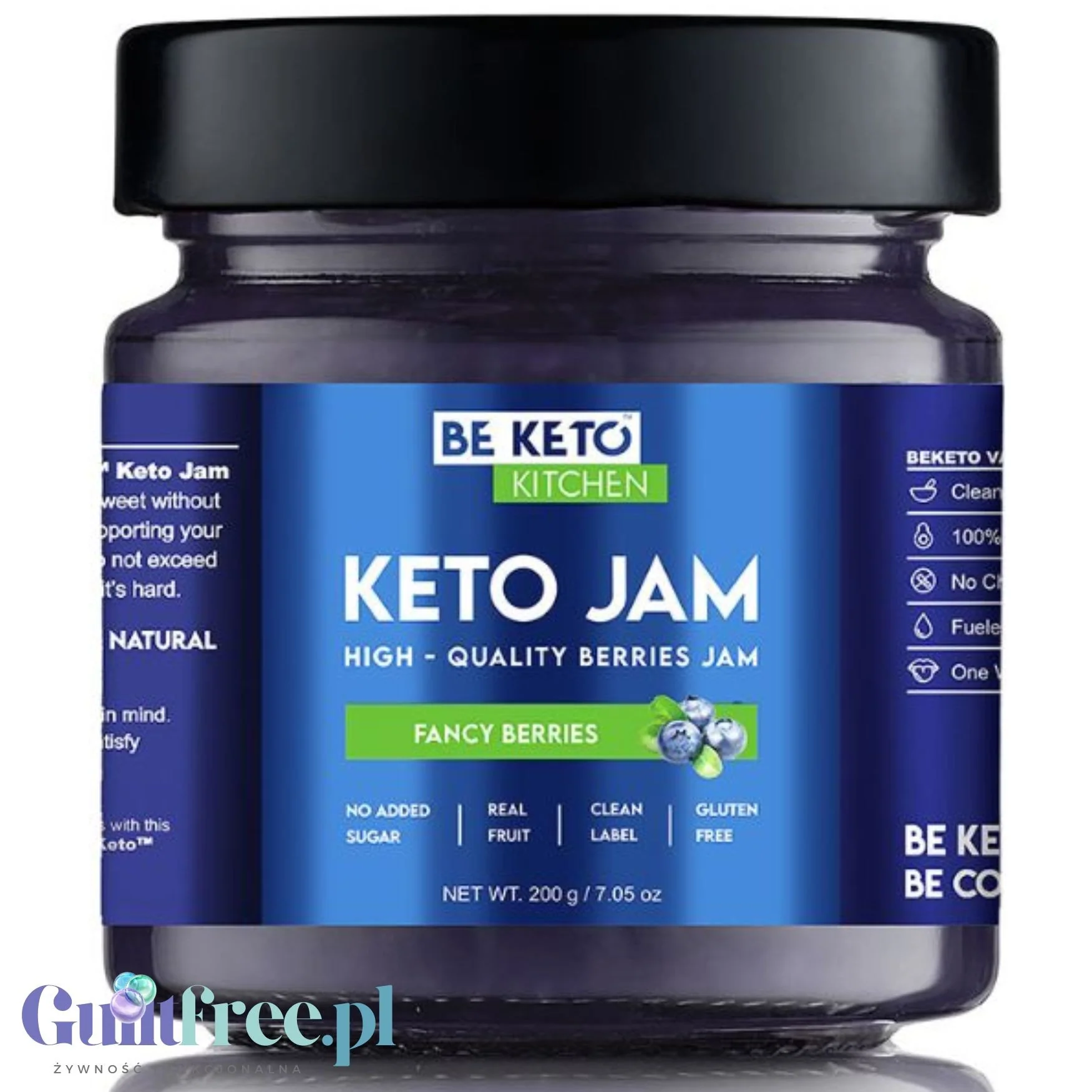 BeKeto Jam Fancy Berries - Keto Dżem™ Fajna Jagoda 108 kcal z erytrolem i ksylitolem