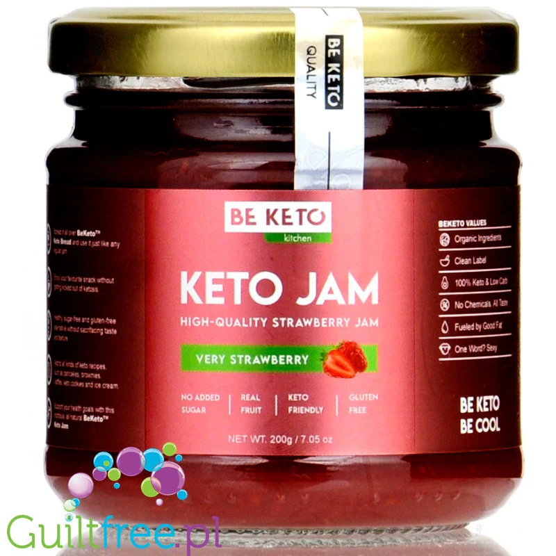 BeKeto Jam Very Strawberry - Keto Dżem™ Bardzo Truskawkowy 42kcal z erytrolem i ksylitolem