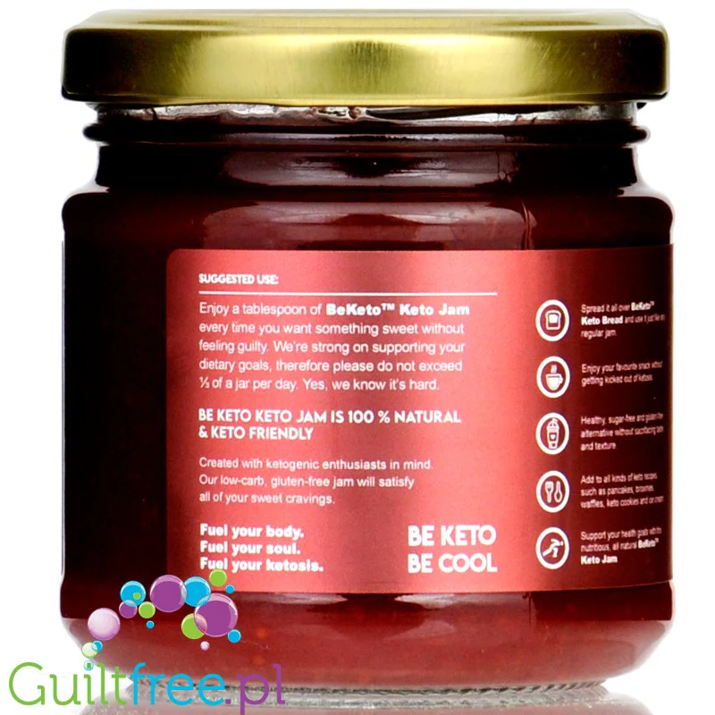 BeKeto Jam Very Strawberry - Keto Dżem™ Bardzo Truskawkowy 42kcal z erytrolem i ksylitolem - Image 3