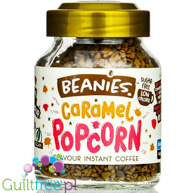 Beanies Caramel Popcorn - liofilizowana, aromatyzowana kawa instant 2kcal