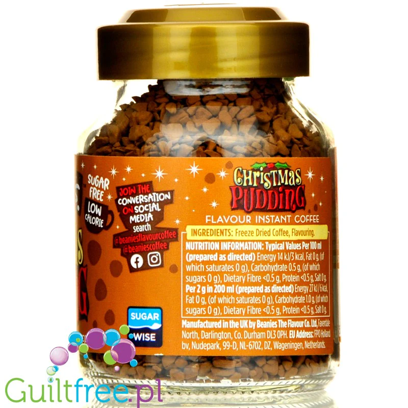 Beanies Christmas Pudding - liofilizowana, aromatyzowana kawa instant 2kcal - Image 3