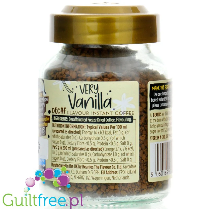 Beanies Decaf Very Vanilla - bezkofeinowa liofilizowana smakowa kawa waniliowa instant 2kcal - Image 3