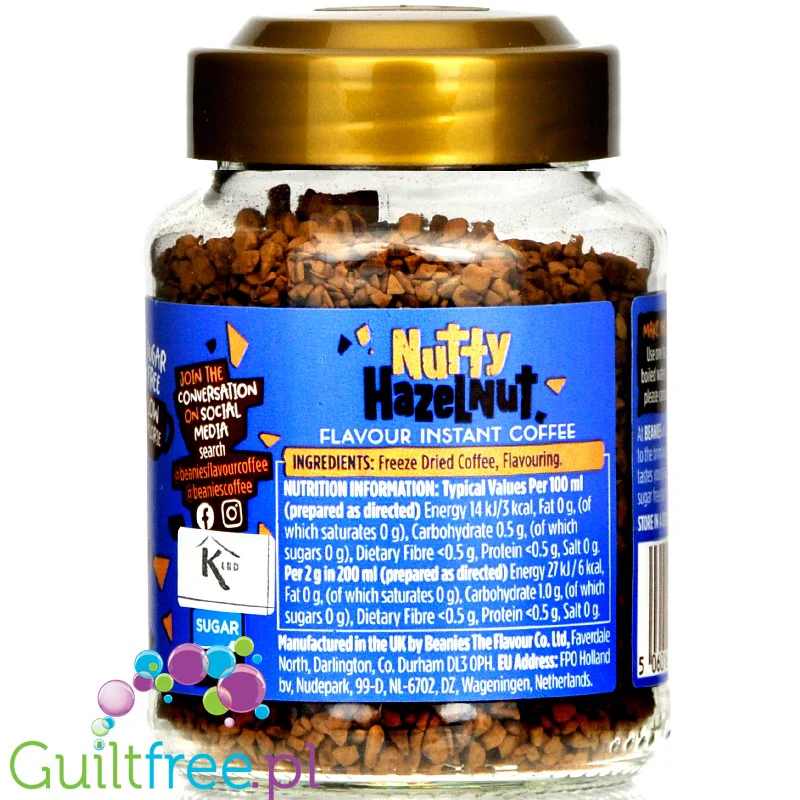 Beanies Nutty Hazelnut - liofilizowana, aromatyzowana kawa instant 2kcal - Image 3