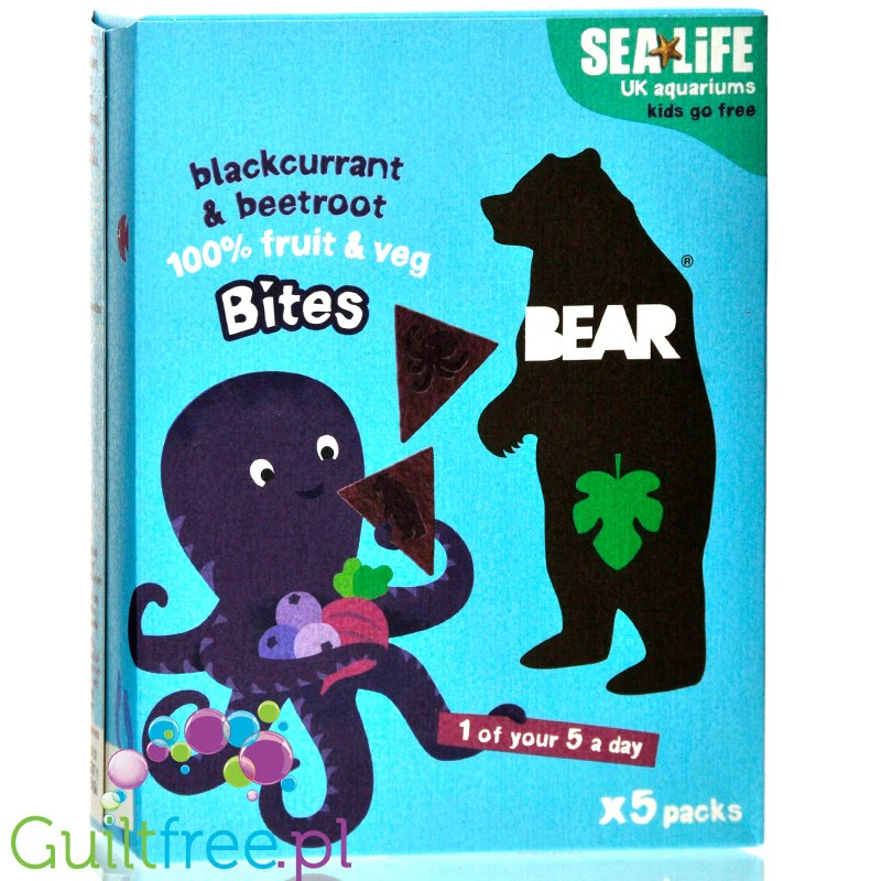 Bear Octopus Bites Czarna Porzeczka & Burak - przekąska 100% warzyw i owoców - Image 2