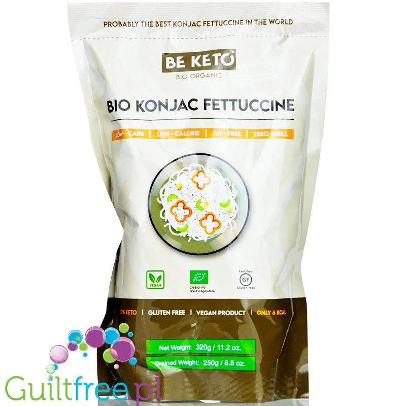 BeKeto BIO Konjac Fettuccine - organiczny makaron shirataki