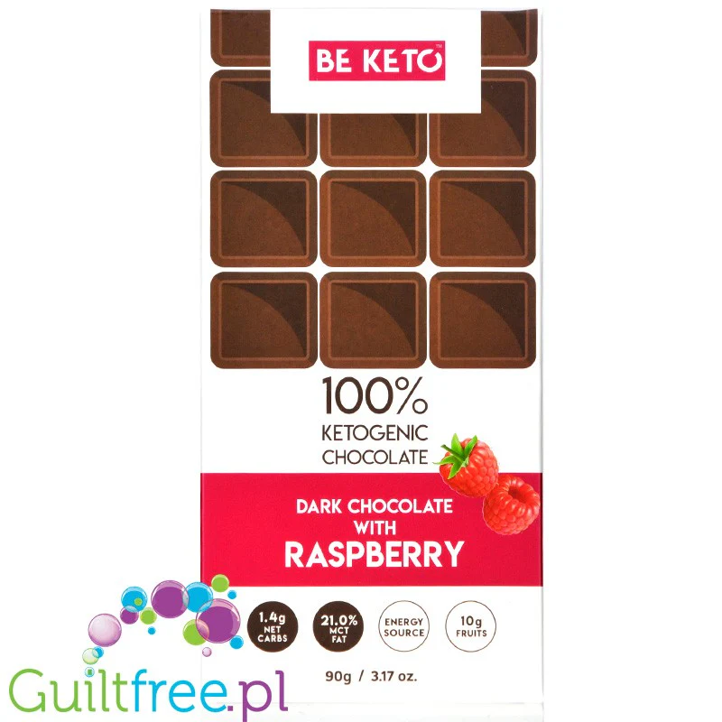 BeKeto™ 70% Cocoa Vegan Wild Raspberries - wegańska ketogeniczna czekolada bez dodatku cukru - Image 2