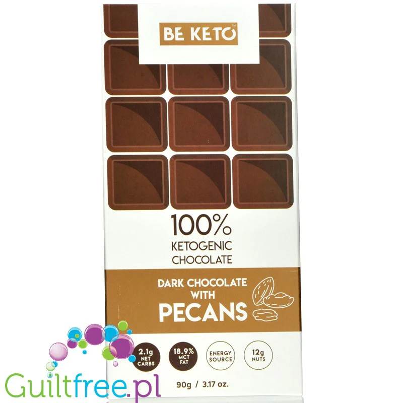 BeKeto™ 70% Cocoa Vegan Magic Pecans - wegańska ketogeniczna czekolada bez dodatku cukru z pekanami - Image 3