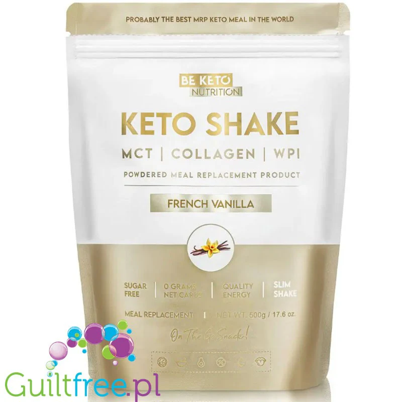 BeKeto Diet Keto Shake MCT & Collagen French Vanilla - shake proteinowy z MCT i kolagenem, Wanilia