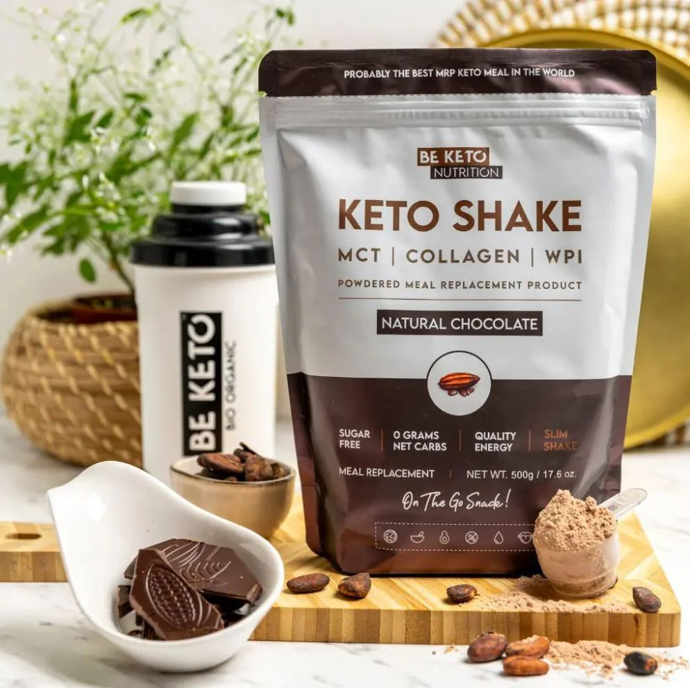 BeKeto Diet Keto Shake MCT & Collagen Natural Chocolate - wysokobiałkowy shake z MCT i kolagenem, Naturalna czekolada - Image 3
