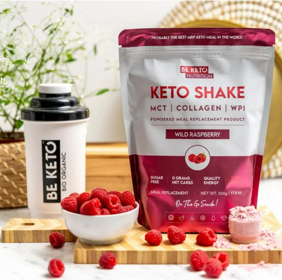 BeKeto Diet Keto Shake MCT & Collagen Wild Raspberry - shake proteinowy z MCT i kolagenem, Dzika Malina - Image 3