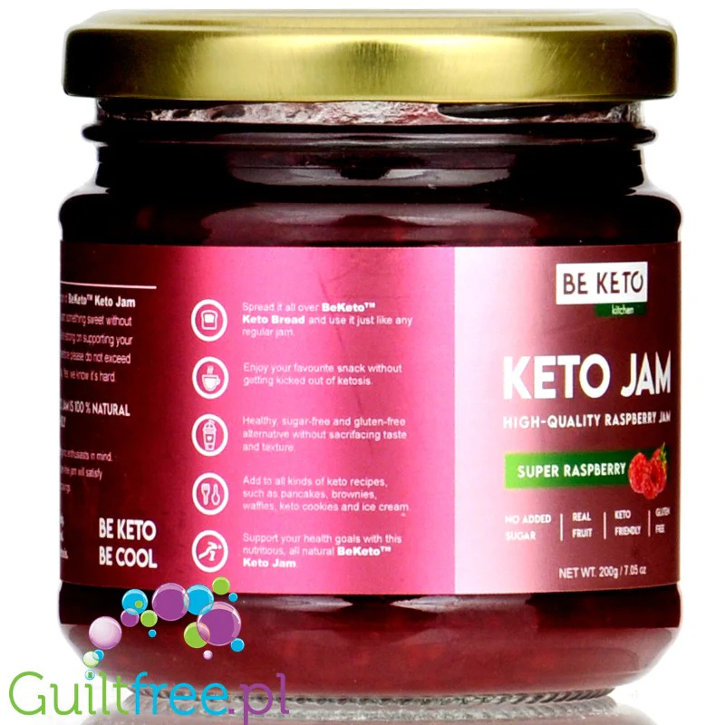 BeKeto Jam Super Raspberry - Keto Dżem™ Super Malina 58kcal z erytrolem i ksylitolem - Image 2