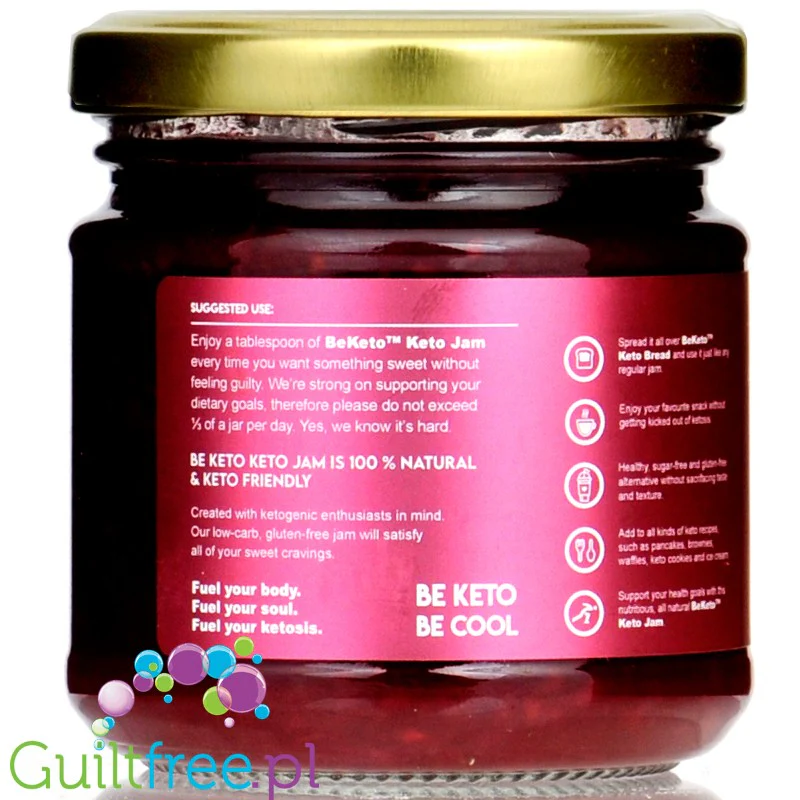 BeKeto Jam Super Raspberry - Keto Dżem™ Super Malina 58kcal z erytrolem i ksylitolem - Image 3