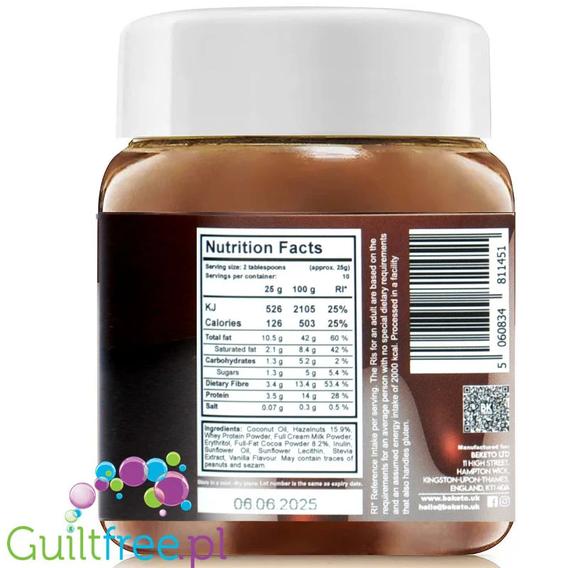 BeKeto Keto Krem™ Choco King - krem czekoladowo-orzechowy bez cukru z erytrolem i WPC - Image 5