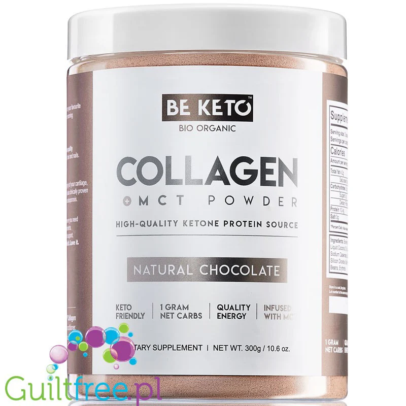BeKeto™ Collagen + MCT (Natural Chocolate) - kolagen & MCT w proszku z erytrolem