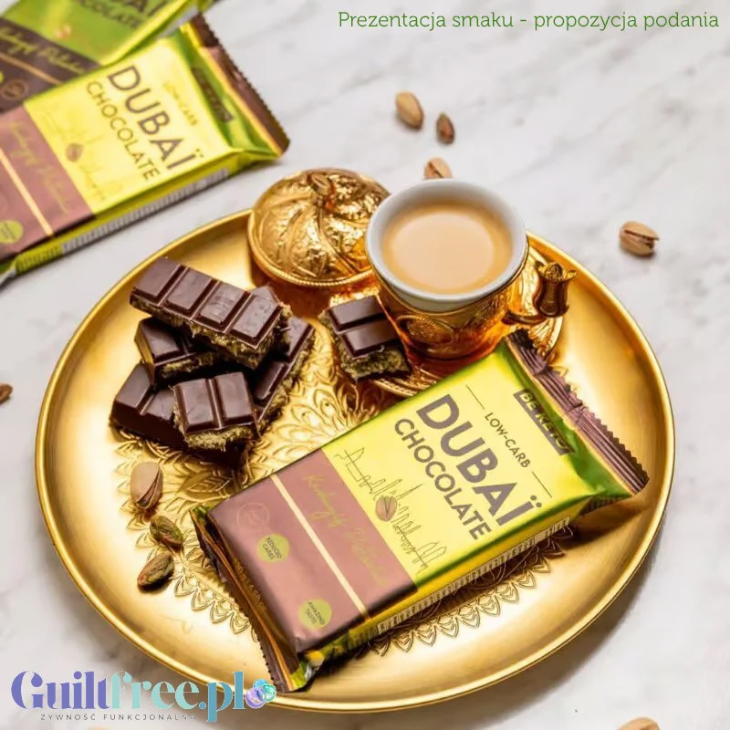 BeKeto Low-Carb Dubai Chocolate - czekolada dubajska bez cukru z erytrolem i stewią - Image 2