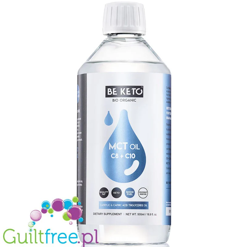 BeKeto™ olej MCT C8 + C10 1L - płynny olej MCT, 60% C8 & 40% C10