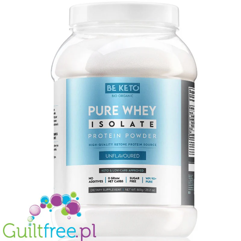 BeKeto™ Pure Isolate 0,8kg - Białko, Izolat bezsmakowy bez słodzików i aromatów, keto odżywka białkowe - Image 2