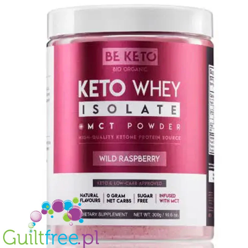 BeKeto™ Whey Isolate + MCT Wild Raspberry - Białko Izolat z MCT o smaku malinowym, keto odżywka białkowe - Image 2