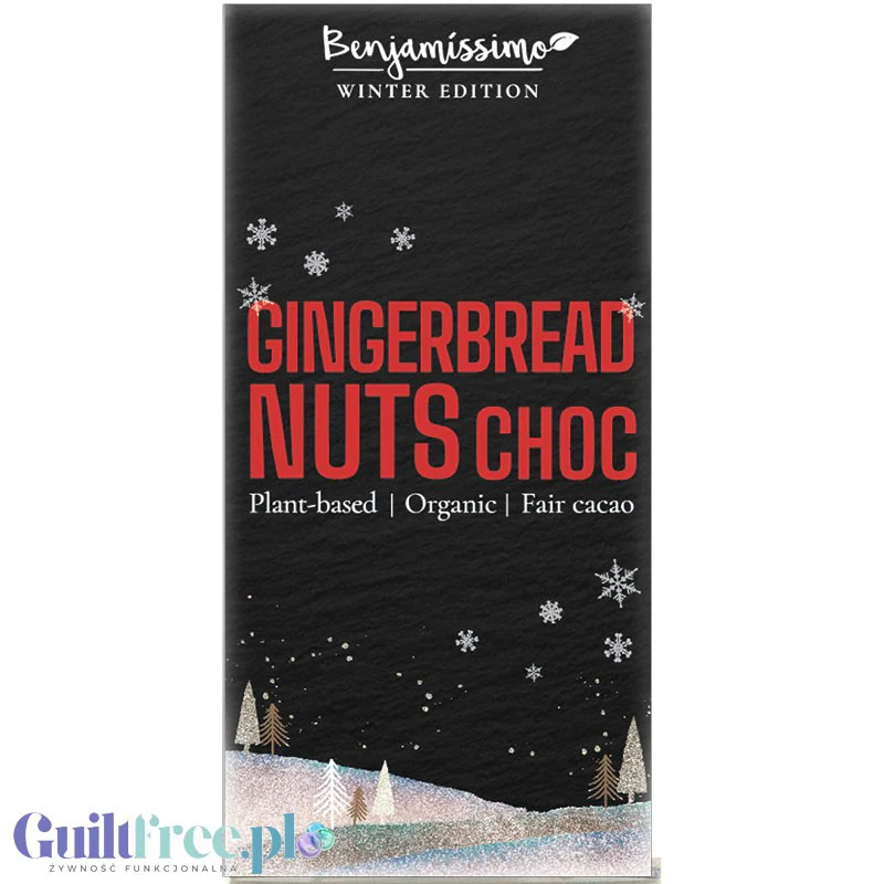 Benjamissimo Winter Edition Gingerbread Nuts Choc organiczna wegańska czekolada świąteczna
