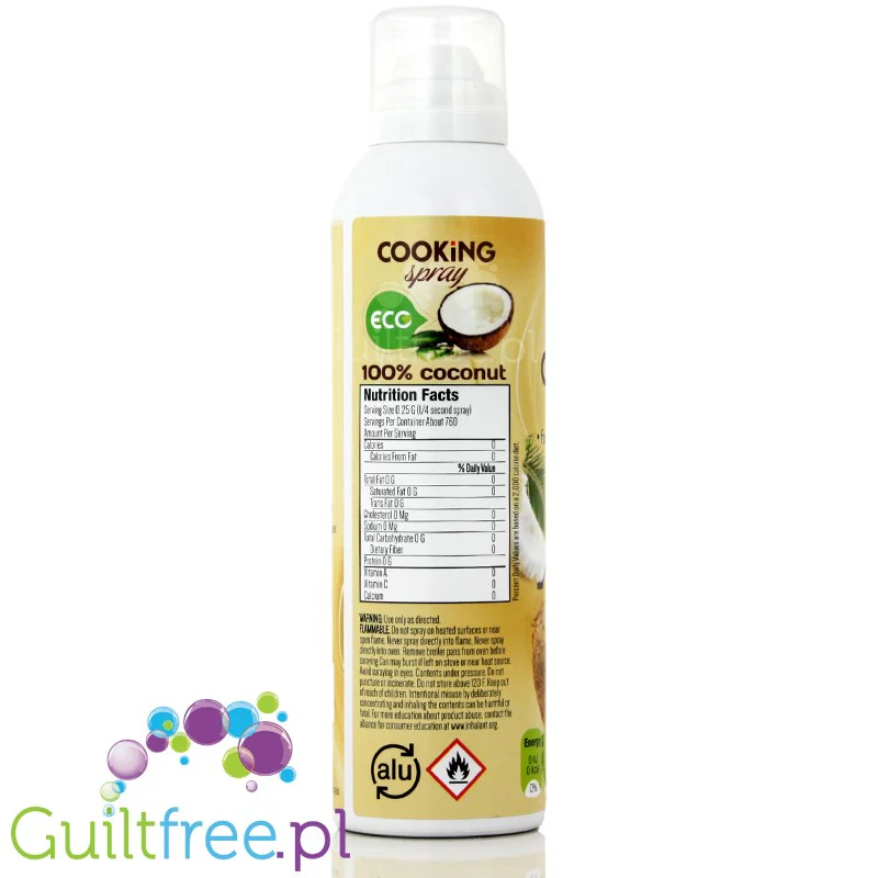 Best Joy Coconut Cooking Spray 400g - olej kokosowy w spray'u do bezkalorycznego smażenia - Image 2