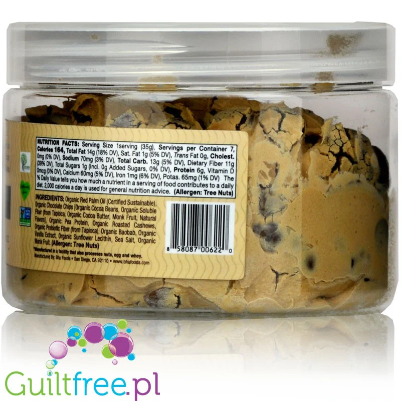 Bhu Foods Keto Cookie Dough Chocolate Chip - keto masa ciasteczkowa, wegańska, organiczna, bez cukru i glutenu - Image 6