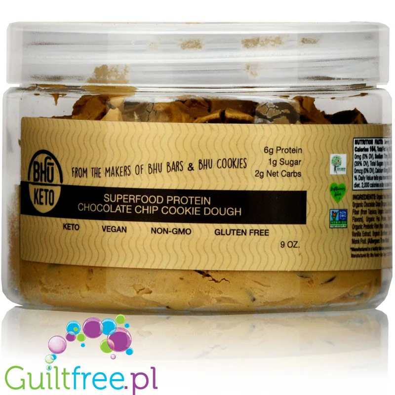 Bhu Foods Keto Cookie Dough Chocolate Chip - keto masa ciasteczkowa, wegańska, organiczna, bez cukru i glutenu - Image 8