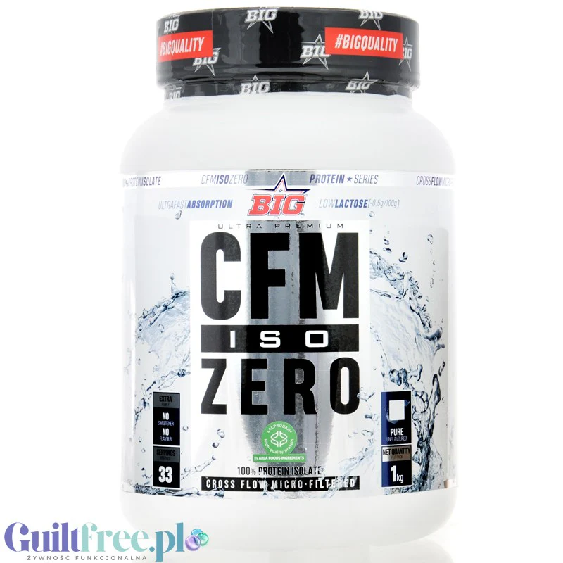 BIG® CFM ISO Zero, Pure 1kg - odżywka białkowa WPI92 CFM Lacprodan®, bezsmakowy