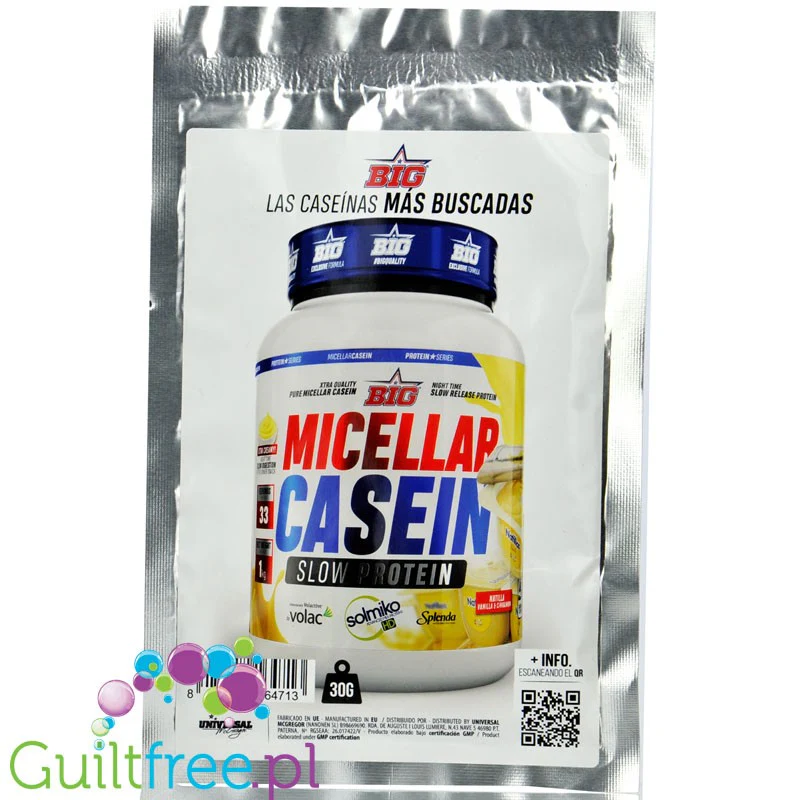 BIG® Micellar Casein, Natilla - kazeina z ZMA, smak Serek Waniliowy, saszetka 30g