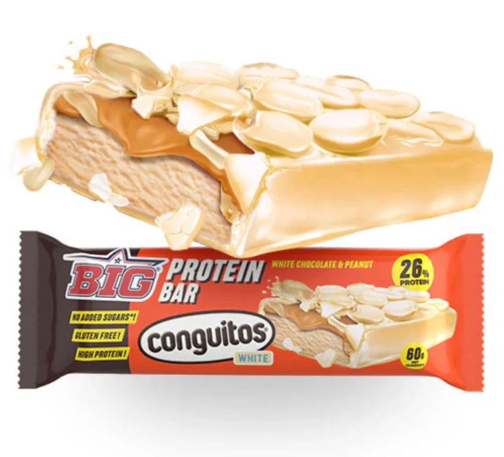 BIG® Protein Bar, Conguitos White - baton proteinowy z białą czekoladą i masłem orzechowym - Image 3