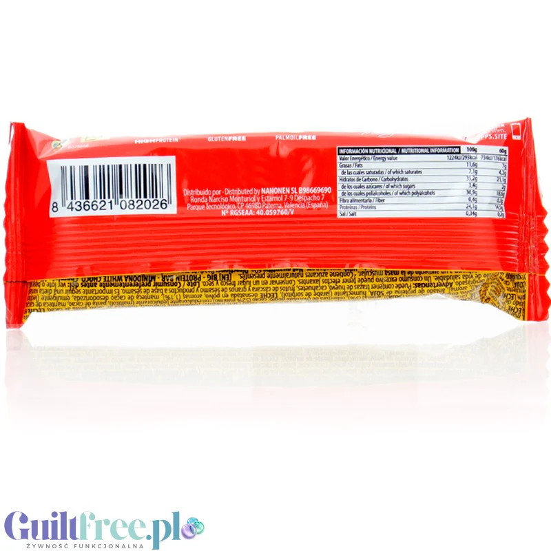 BIG® Protein Bar, Minidona White Choco - baton proteinowy 176kcal z kremem o smaku pączka z białą czekoladą - Image 2