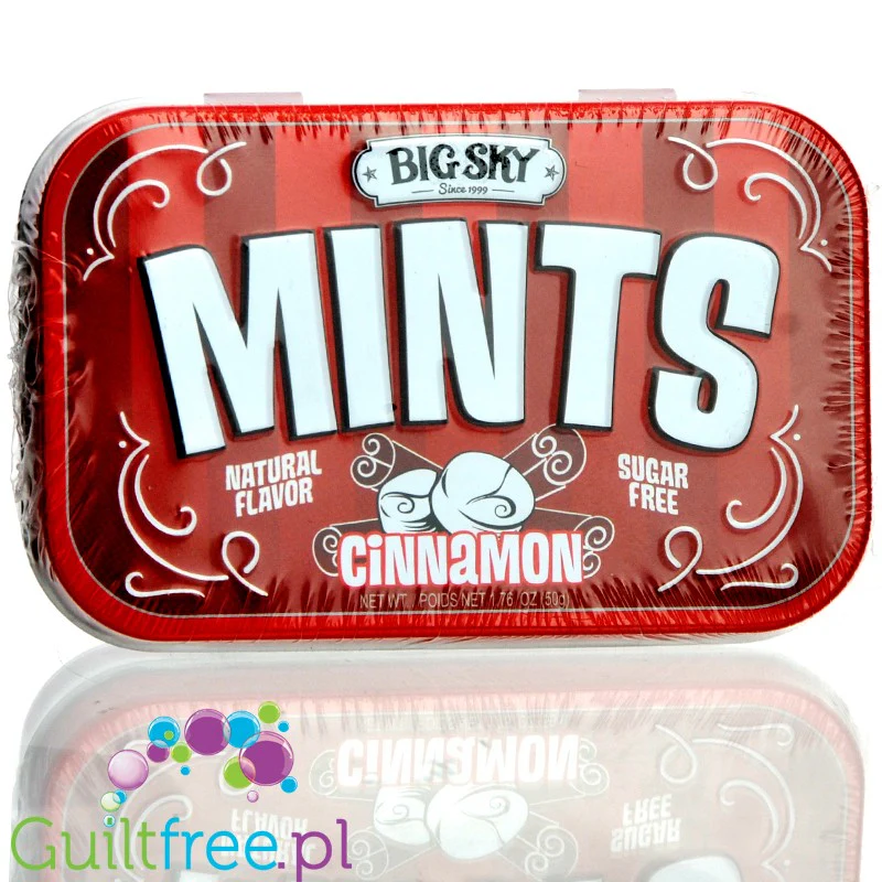 Big Sky Mints Cinnamon - miętowo-cynamonowe pudrowe pastylki bez cukru