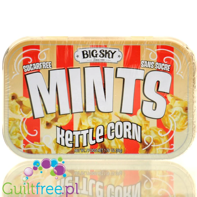 Big Sky Mints Kettle Corn - pudrowe pastylki bez cukru o smaku prażonego popcornu