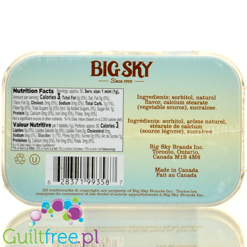 Big Sky Mints Marshmallow - pudrowe pastylki bez cukru o smaku pianek cukrowych marshmallow - Image 2