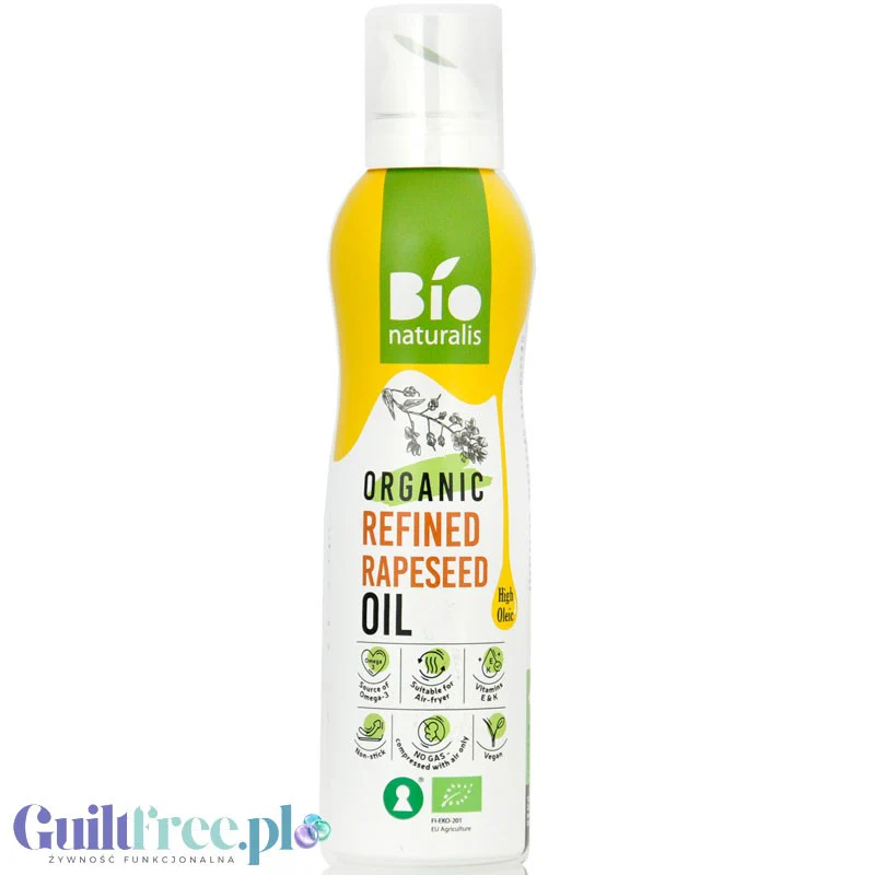 Bio Naturalis Organic Refined Rapeseed Oil - rafinowany olej rzepakowy tłoczony na zimno w spray'u