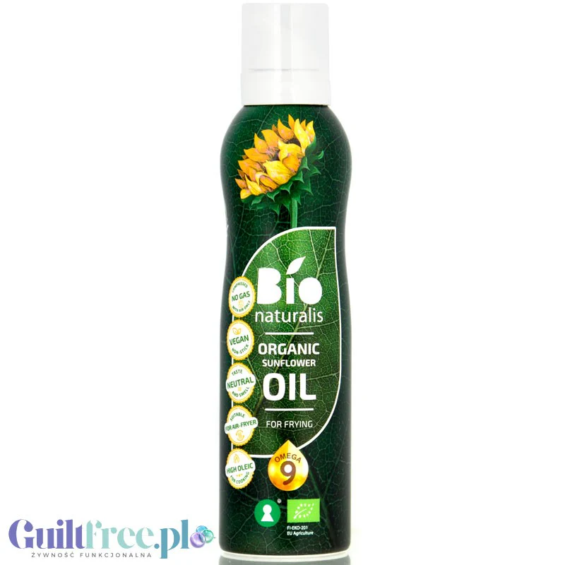 Bio Naturalis Organic Sunflower Oil - olej słonecznikowy tłoczony na zimno do Air Fryera w spray'u