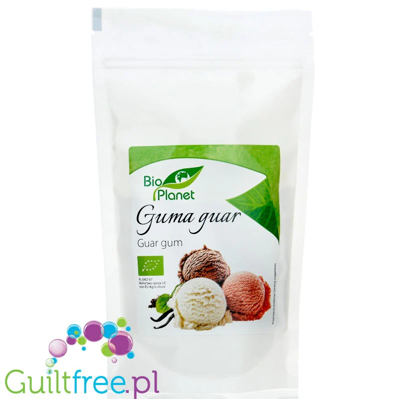 Bio Planet organiczna guma guar 0,2 kg zagęstnik do lodów- E-412 naturalny