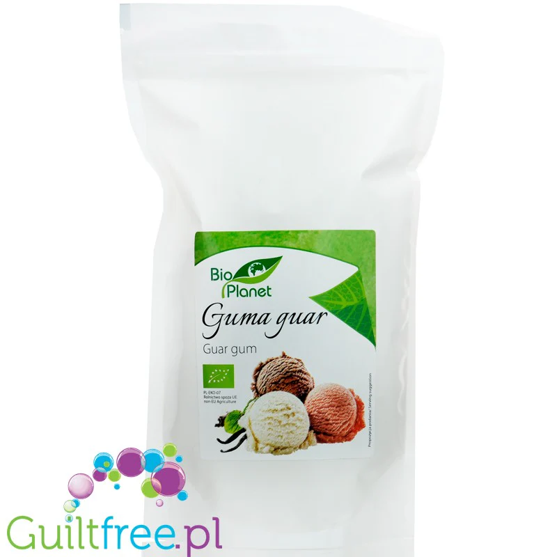 Bio Planet organiczna guma guar 0,6kg zagęstnik do lodów- E-412 naturalny