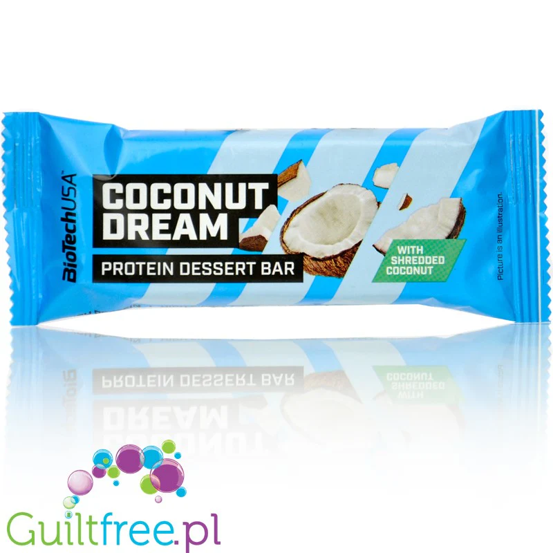 BioTech Dessert Bar Coconut Dream - bezglutenowy baton proteinowy z kremem kokosowym