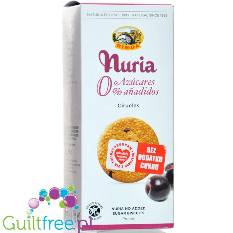 Birba Nuria Biscuit Plum - ciastka ze śliwkami bez dodatku cukru i oleju palmowego