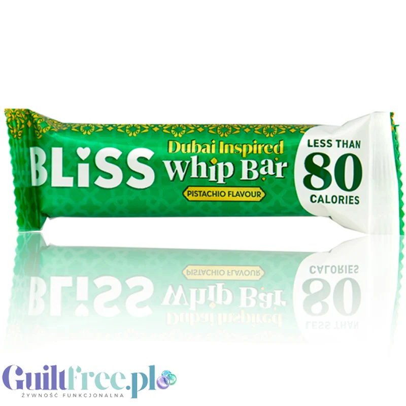 Bliss Dubai Whip Bar Pistachio Flavour - batonik nugatowy o smaku pistacjowym, 76kcal,