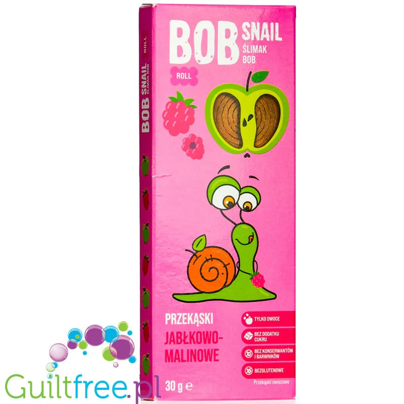 Bob Snail Roll Przekąska jabłkowo-malinowa z owoców bez dodatku cukru 30g