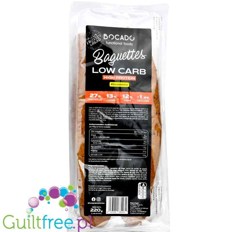 Bocado Functional Foods Protein Baguettes - keto bagietki proteinowe 13g węglowodanów
